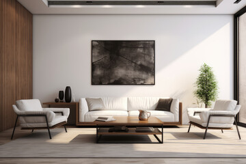 Poster - modern interior living room decoration