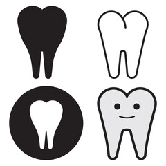 Wall Mural - tooth icon vector