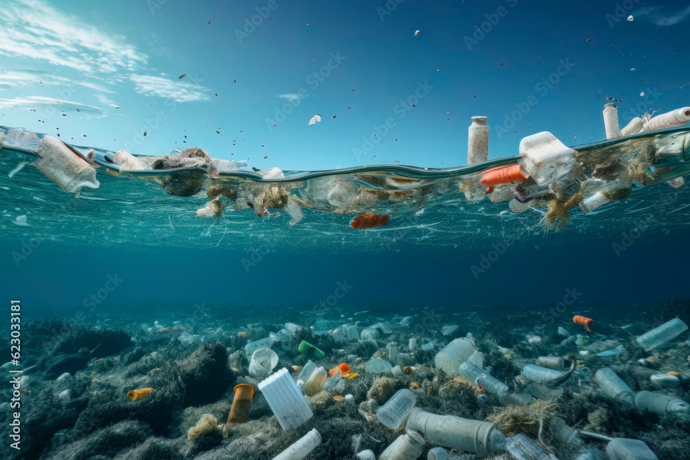 Polluted Sea: Global Pollution Concept Stock Photo | Adobe Stock