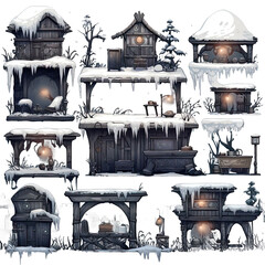 Frostborne Legends: Medieval Pixel Art Game Assets in a Snowy Hollow Knight Style 2