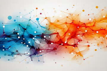 Abstract background of artificial intelligence and neural connections. Generative AI