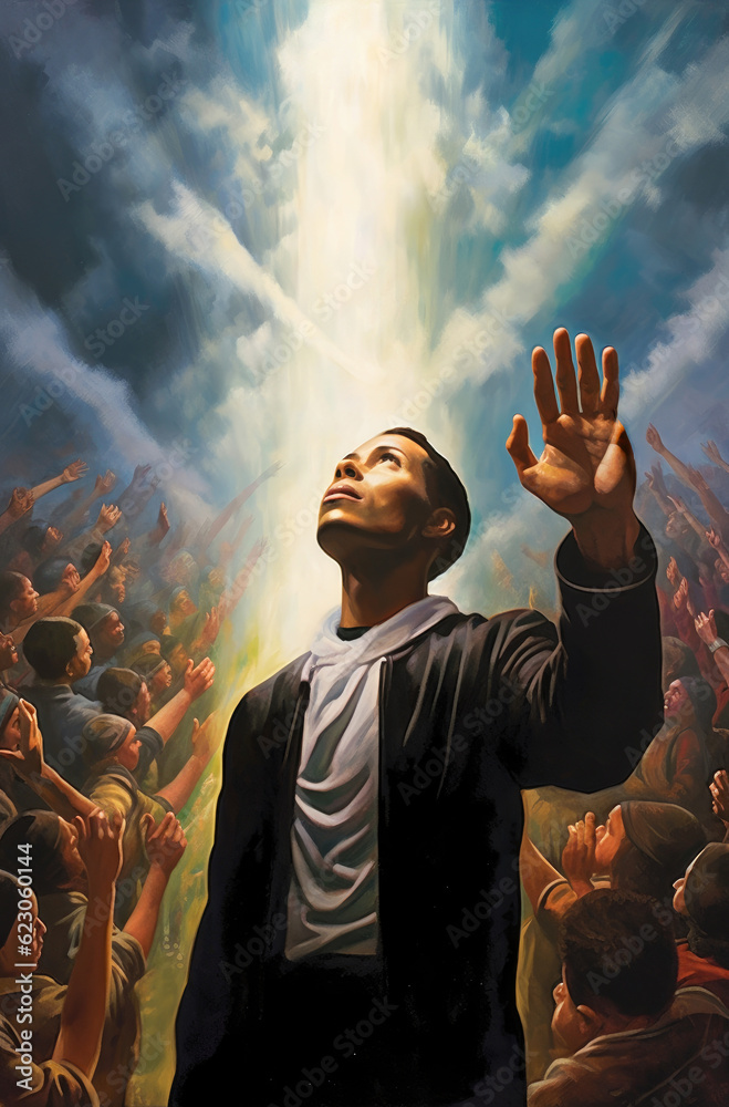 Illustration of people of God awaiting the Return of Jesus Christ in ...