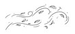 © Polina Tomtosova - Leaf wind doodle line sketch set. Hand drawn doodle wind motion, air blow, leaf falling elements. Sketch drawn air weather, autumn falling concept. Isolated vector illustration.