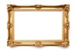 gold picture frame isolated on white background png
