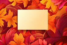 Autumn Sale Banner With Leaves On Background.