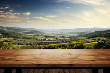 Wall Mural - Table next to an open window. Generative AI