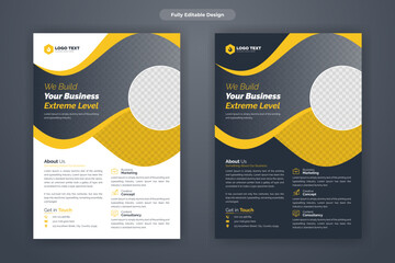 Wall Mural - creative corporate & business flyer brochure template design, abstract business flyer, and vector te