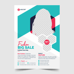 Wall Mural - fashion big sale flyer template design