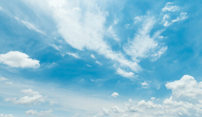 Wall Mural - white cloud with blue sky background