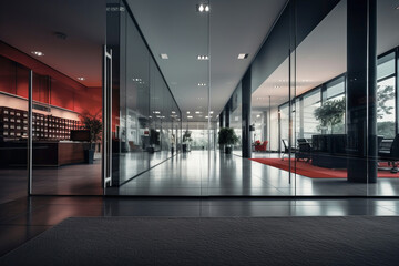 Wall Mural - Modern office builidng. Contemporary corporate architecture. Front of commercial luxury building