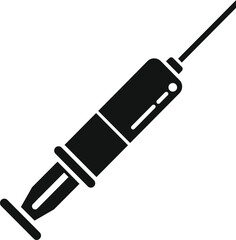Poster - Syringe test icon simple vector. Positive result. Data kit
