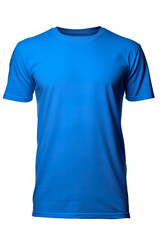 blue t-shirt round neck plain transparent background PNG