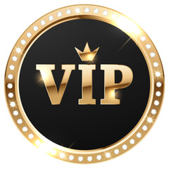 Poster - Premium VIP label with gold elements and crown