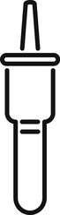 Poster - Test medical icon outline vector. Clinic kit. Result digital