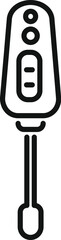 Poster - Test swab icon outline vector. Pcr data. Hospital test