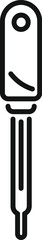 Poster - Test result dropper icon outline vector. Clinic sample. Corona rapid