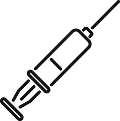 Poster - Syringe test icon outline vector. Positive result. Data kit