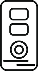 Poster - Test device icon outline vector. Lab sample. Digital clinic