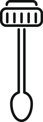 Poster - Plastic test swab icon outline vector. Lab sample. Data laboratory