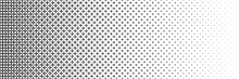 Horizontal Black Halftone Of Sharp Cross Or Plus Design For Pattern And Background.