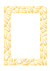 Wall Mural - Abstract rectangle frame. Vertical rectangular golden frame.PNG with transparent background. 