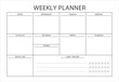 © Taofik - Minimalist Weekly Schedule template. Clear and simple printable weekly planner, to do list, notes. Blank white notebook page isolated. Business organizer page. Paper sheet. vector illustration