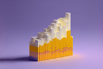 Aufkleber - Abstract data graph concept with data clusters and particles. Digital sorting and management concept for business and finance. Generated AI.
