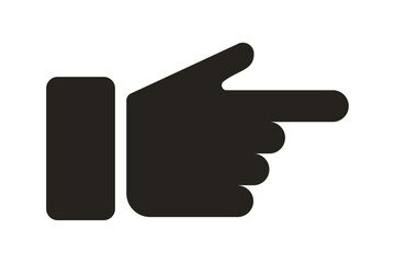 black hand finger direction vector design