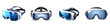 Virtual Reality Headset clipart collection, vector, icons isolated on transparent background