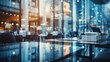© saka - Abstract blurred background of business office place