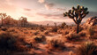 © ТаtyanaGG - landscape desert forest joshua tree sunset generative ai
