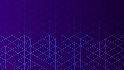 Wall Mural - abstract geometric background with isometric digital blocks. block-chain concept and modern technolo