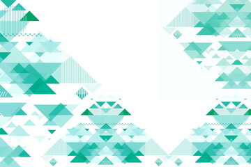Aufkleber - Abstract background with turquoise blue crossed triangles on a white background.