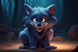Cute Adorable Cartoon Werewolf in Cinematic Shot Generative AI