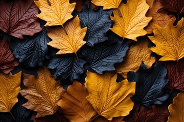 Wall Mural - multicolored leaves. generative ai