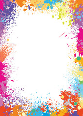 Color background of paint splashes