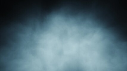 Wall Mural - dark blue mystic smoke loop slow motion background. concept copy space texture animation.