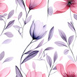 © reddish - Watercolour pattern of a trendy filed flowers, floral seamless pattern