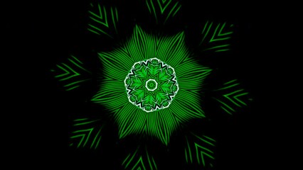 Poster - Abstract kaleidoscope Background with transforming mandala elements. Design. Fractal animation with circular shape.