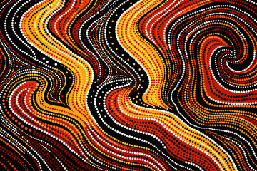 Wall Mural - Traditional national pattern of australian aboriginal