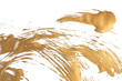 © Liliia - PNG Art modern oil and acrylic smear canvas painting blot . Abstract gold stain brushstroke on transparent background.