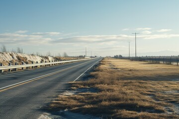 Aufkleber - highway without cars in summer.