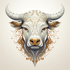Wall Mural - Taurus Bull buffalo zodiac horoscope astrology twelve metaphysical sectors