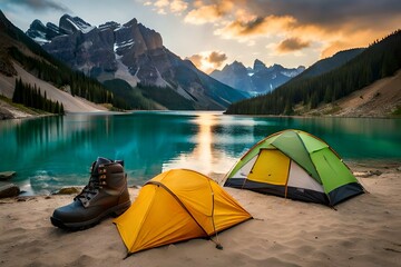 tent in the mountains