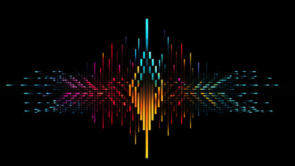 Poster - Sound waves. Audio equalizer.  generative ai