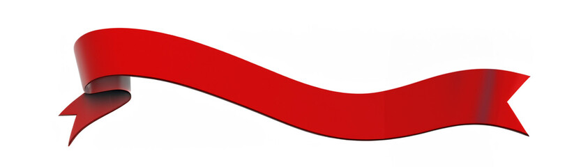 Wall Mural - Red Ribbon. Festive banner element for composing layouts