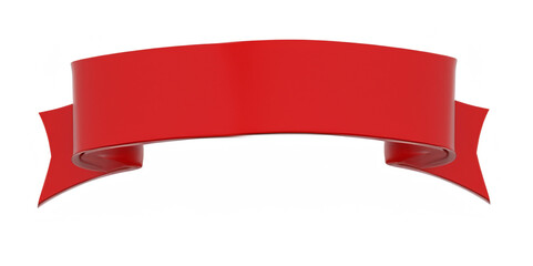 Wall Mural - Red Ribbon. Festive banner element for composing layouts