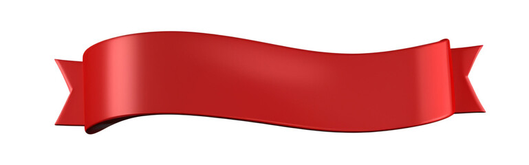 Wall Mural - Red Ribbon. Festive banner element for composing layouts