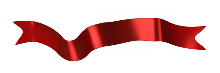 Wall Mural - Red Ribbon. Festive banner element for composing layouts