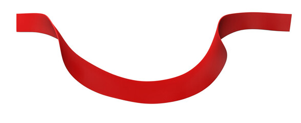 Wall Mural - Red Ribbon. Festive banner element for composing layouts